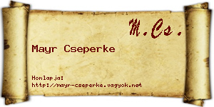 Mayr Cseperke névjegykártya